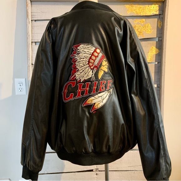 Kansas City Chiefs Varsity Bomber Jacket Letterman Style Size Medium - Picture 6 of 11